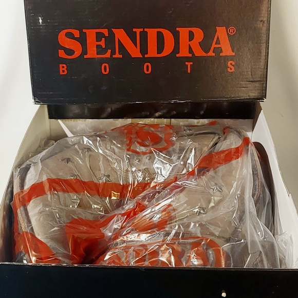 Sendra studded taupe leather low western boots, EU43/11 - Picture 14 of 16